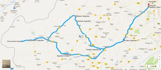 Rajasthan Roadtrip starting at Gurgaon